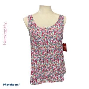 Faded Glory Camisole Tank Top Sz Small Floral NWT
